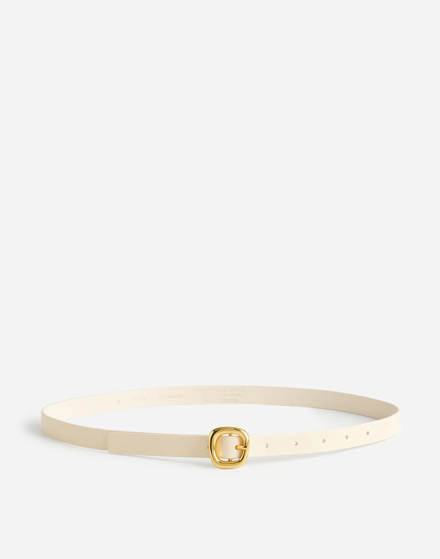Sculptural Buckle Leather Skinny Belt | Madewell | Madewell