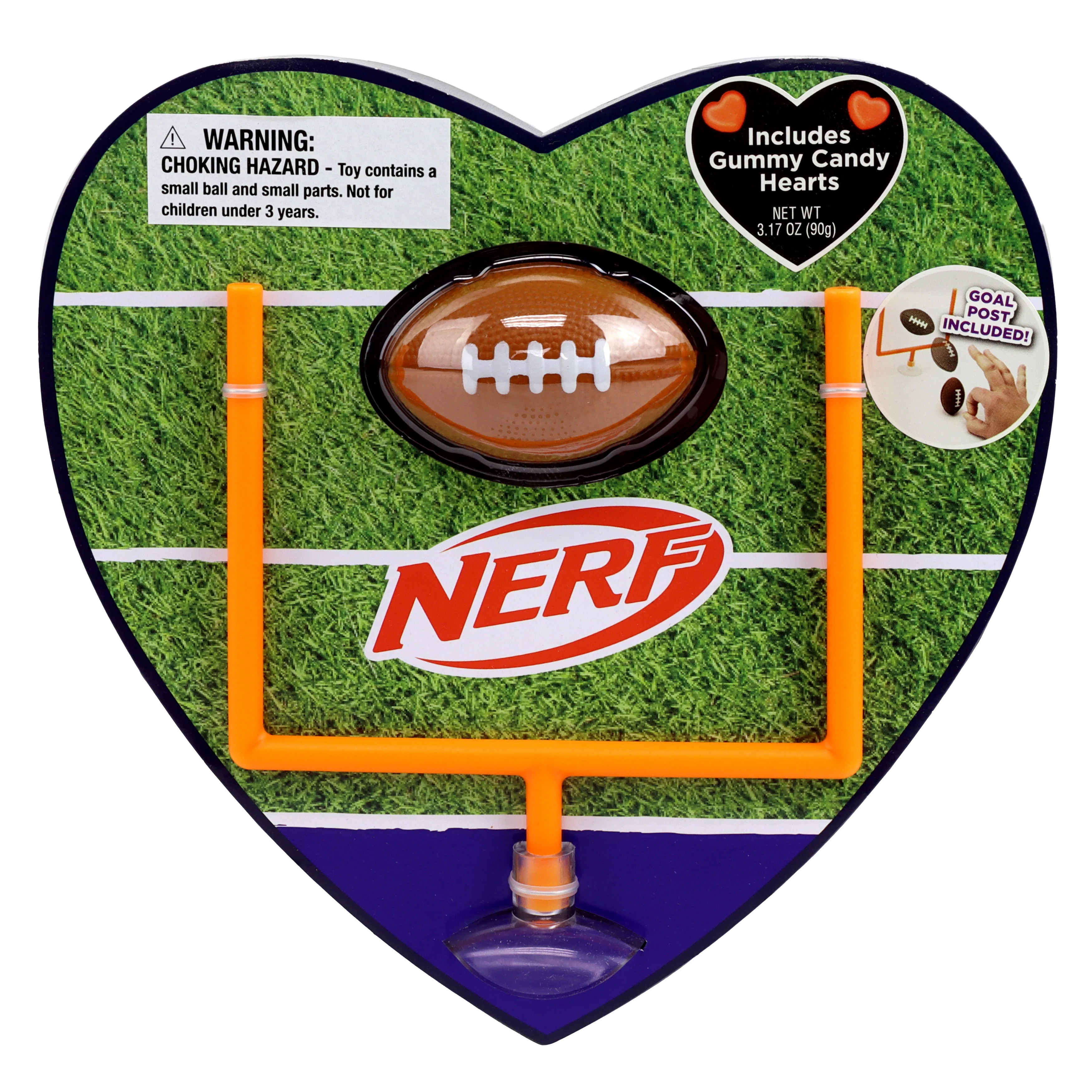 Frankford Nerf Valentine's Football Heart with Gummy Candy 3.17oz | Walmart (US)