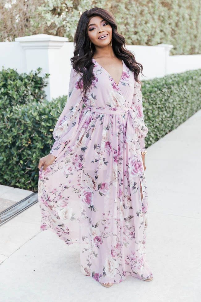 My Dearest Darling Blush Floral Maxi Dress | The Pink Lily Boutique