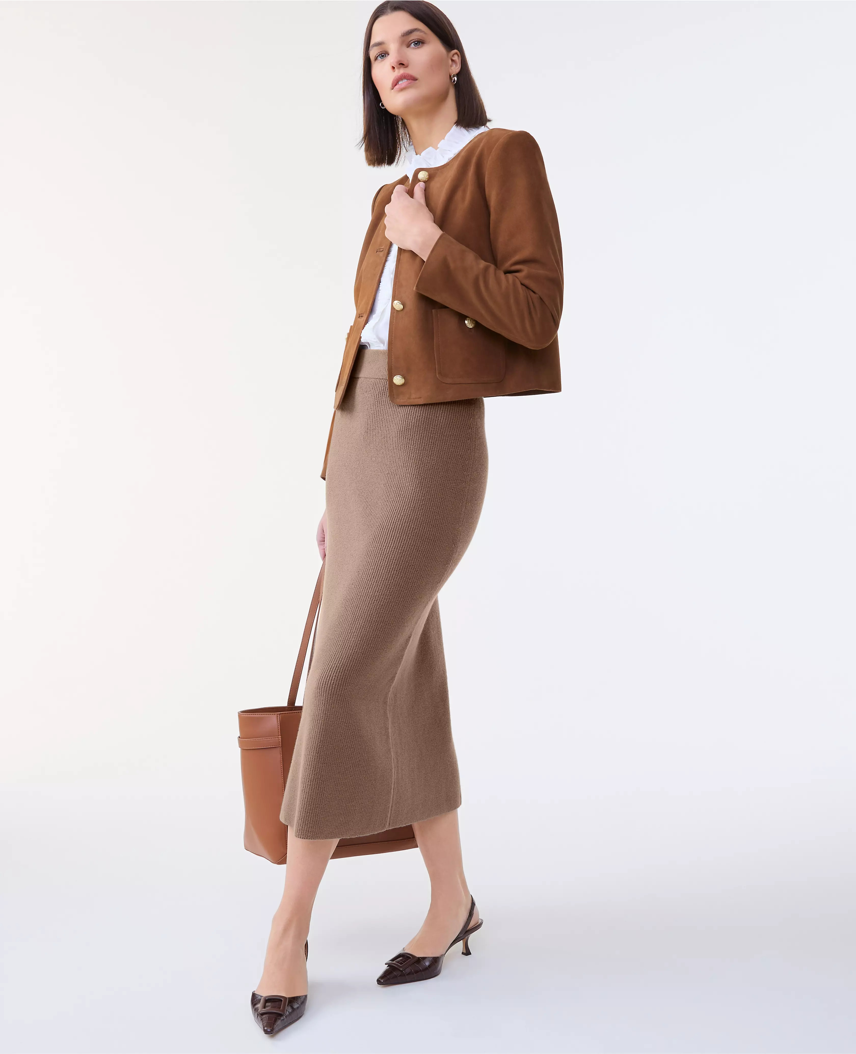 Ribbed Sweater Skirt | Ann Taylor