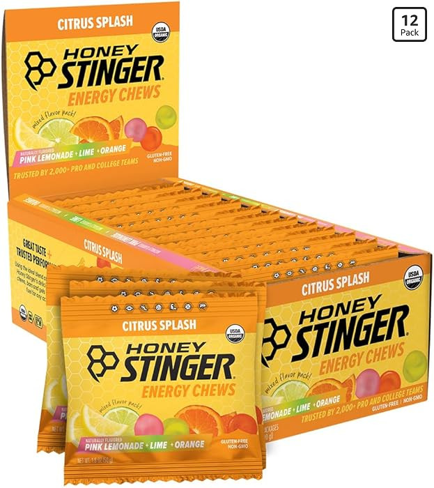 Honey Stinger Organic Citrus Splash Energy Chews, Gluten Free & Caffeine Free, for Exercise, Runn... | Amazon (US)