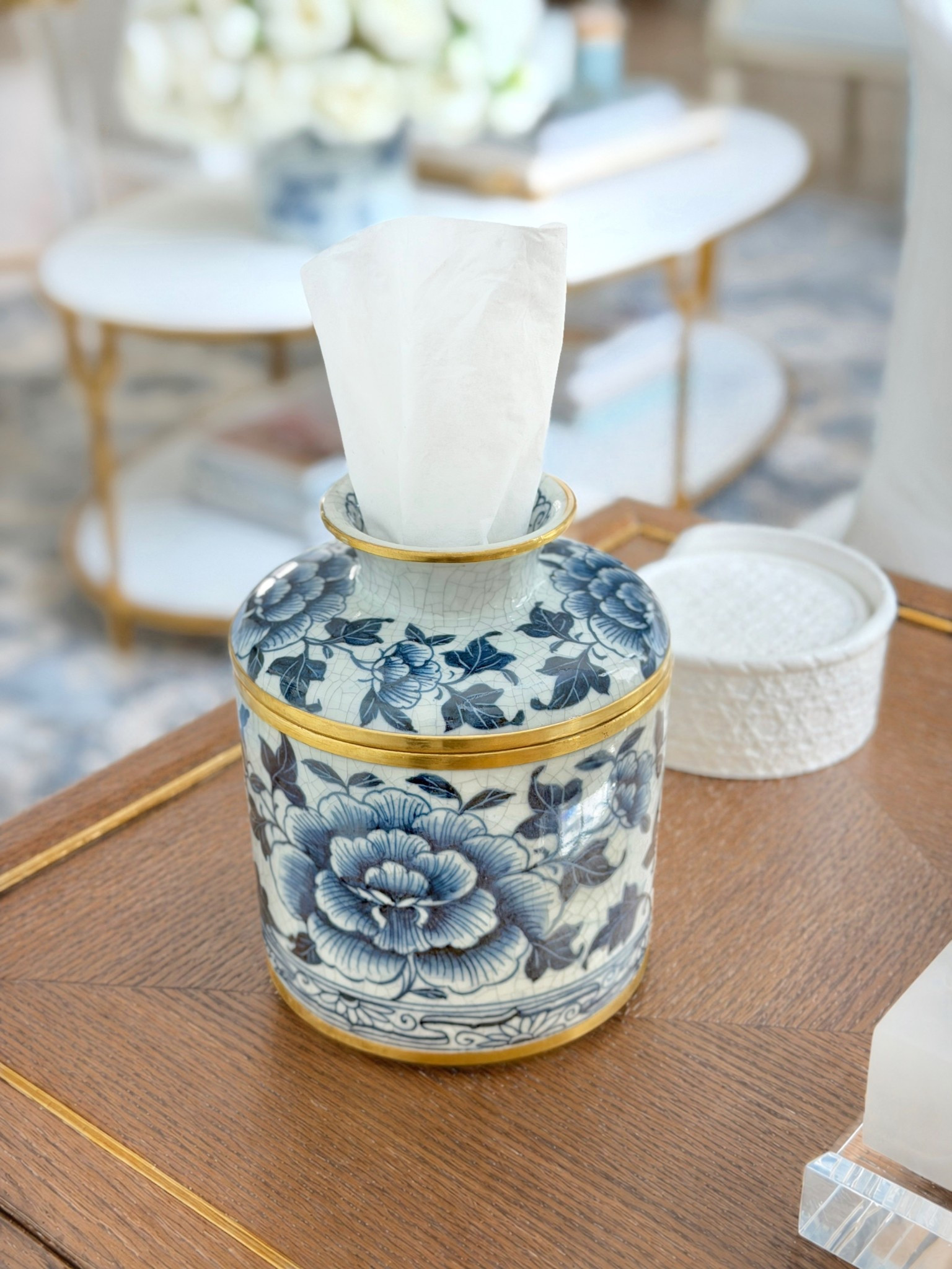 The tissue holder obsession continues 😍 ceramic tissue holder chic tissue box cover blue and white decor 

#LTKSaleAlert #LTKHome