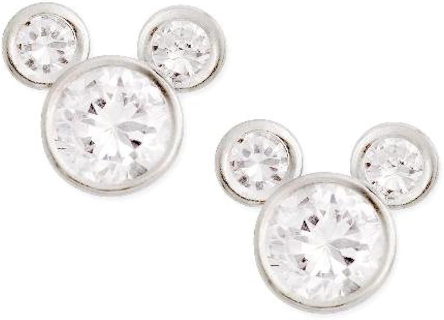 Disney Cz Mickey Mouse Stud Earrings Sterling Silver Jewelry | Amazon (US)