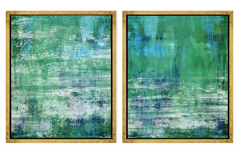 Abstract Greens and Blues | One Kings Lane