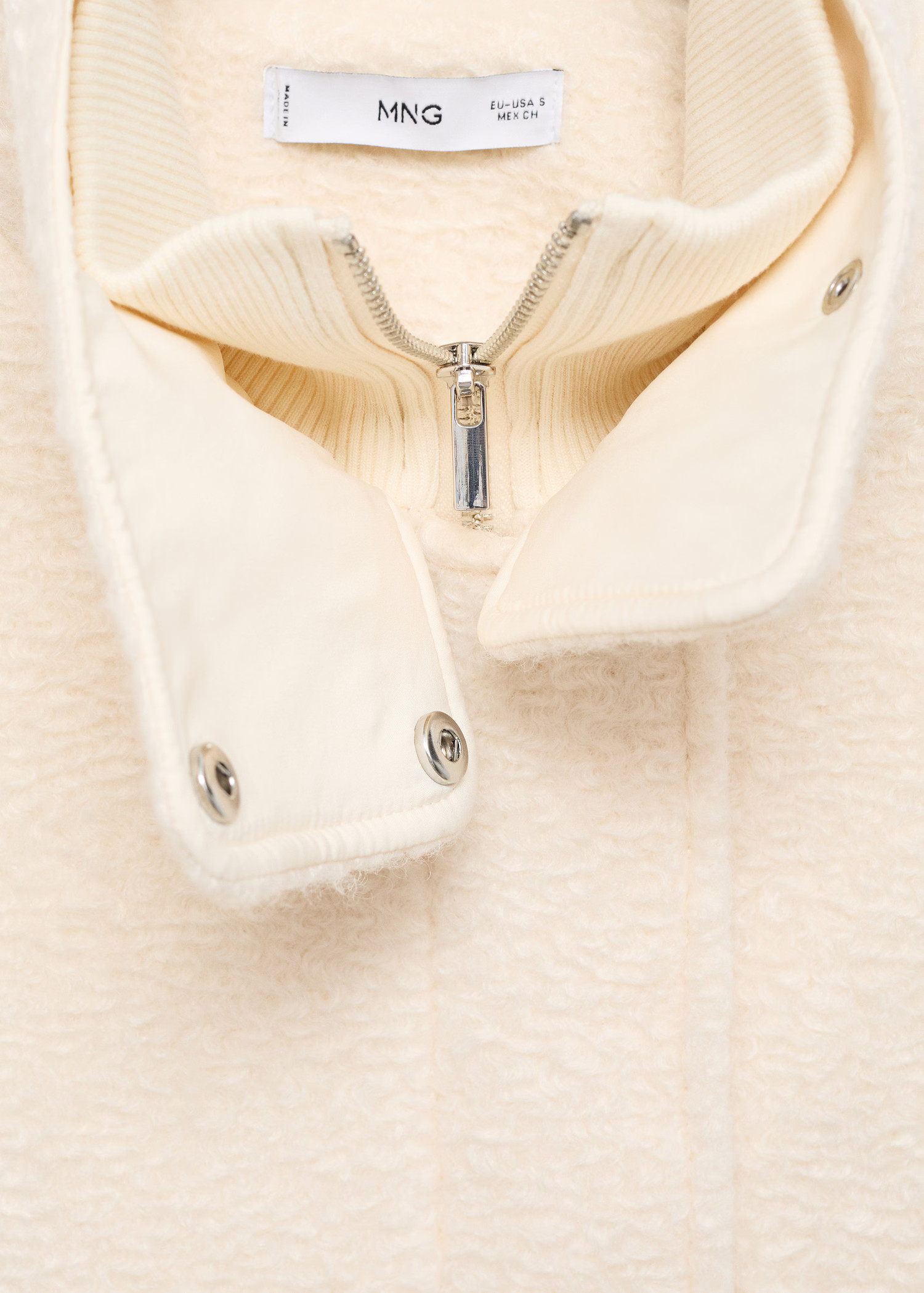 Bouclé jacket with high neck | Mango (US/MX/AU)