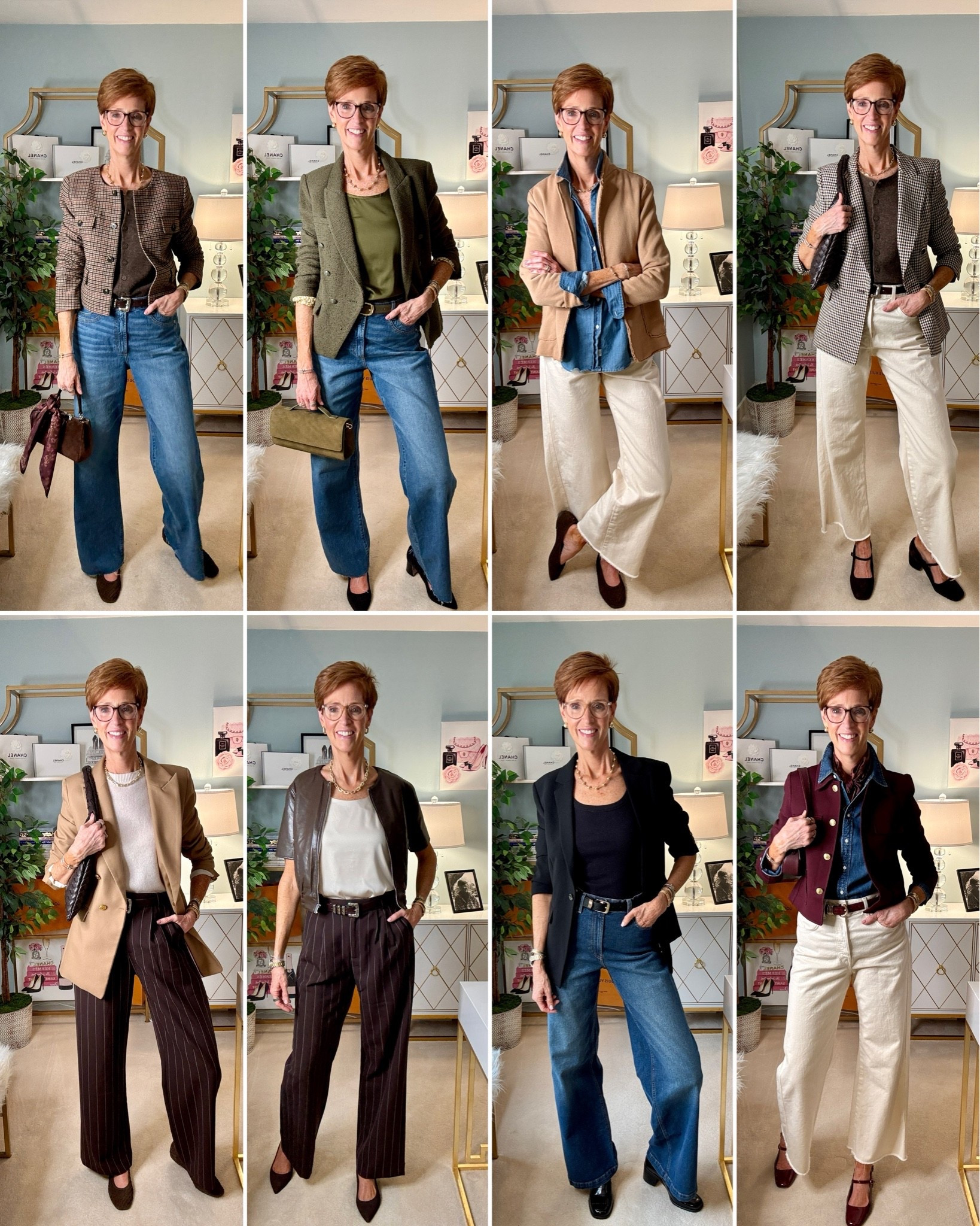 A blazer can completely change an outfit — but only if you actually wear it more than one way.

Leave a Comment and I’ll DM the links to you!

At 56 and 6'1", I keep coming back to blazers because they're one of the easiest ways I've found to make everyday fall outfits look more polished without making them feel too dressed up.

These 8 looks show just how different that can look: cropped houndstooth, classic black, camel, burgundy, olive, leather and even a sweatshirt blazer. Some work with jeans, some with trousers, and some bridge that space between casual and dressed up.

Which outfit would you actually wear? Tell me 1–8 below.

And save or repost this one for the next morning you're standing in your closet wondering what to wear with a blazer.

#FallBlazerOutfits #ClassicStyleOver40 #TallWomenStyle #Over50Style

#LTKootd #LTKOver40 #LTKTall
