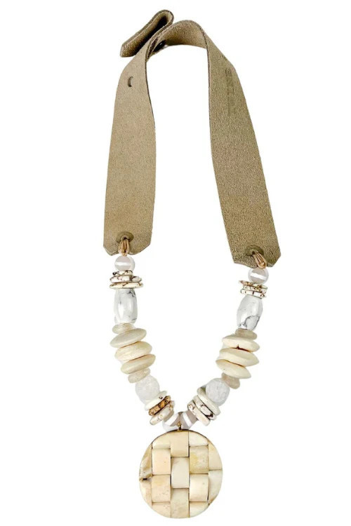 Mid Pendant Necklace | Blanc | Twine & Twig