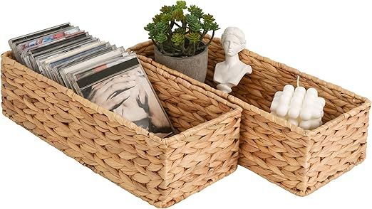 StorageWorks Seagrass Woven Storage Basket, Bathroom Storage Organizer Basket, 2-Pack (Natural (W... | Amazon (US)