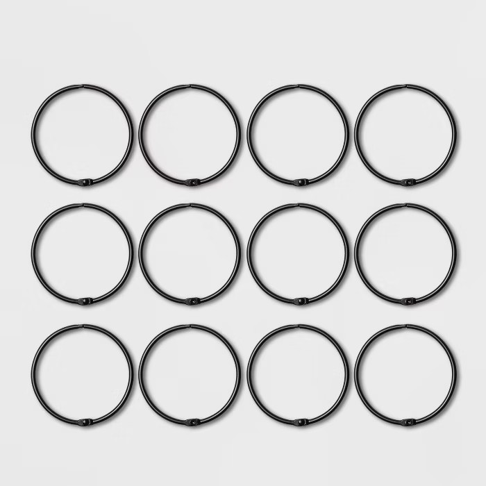 Shower Curtain Rings  Matte Black - Made By Design™ | Target