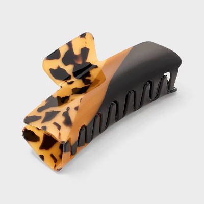 Colorblock Acrylic Claw Hair Clip - Universal Thread™ Black | Target