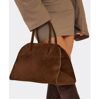 Burst Shaped Grab Bag In Brown Faux Suede, Women's Size UK One Size | EGO (UK)