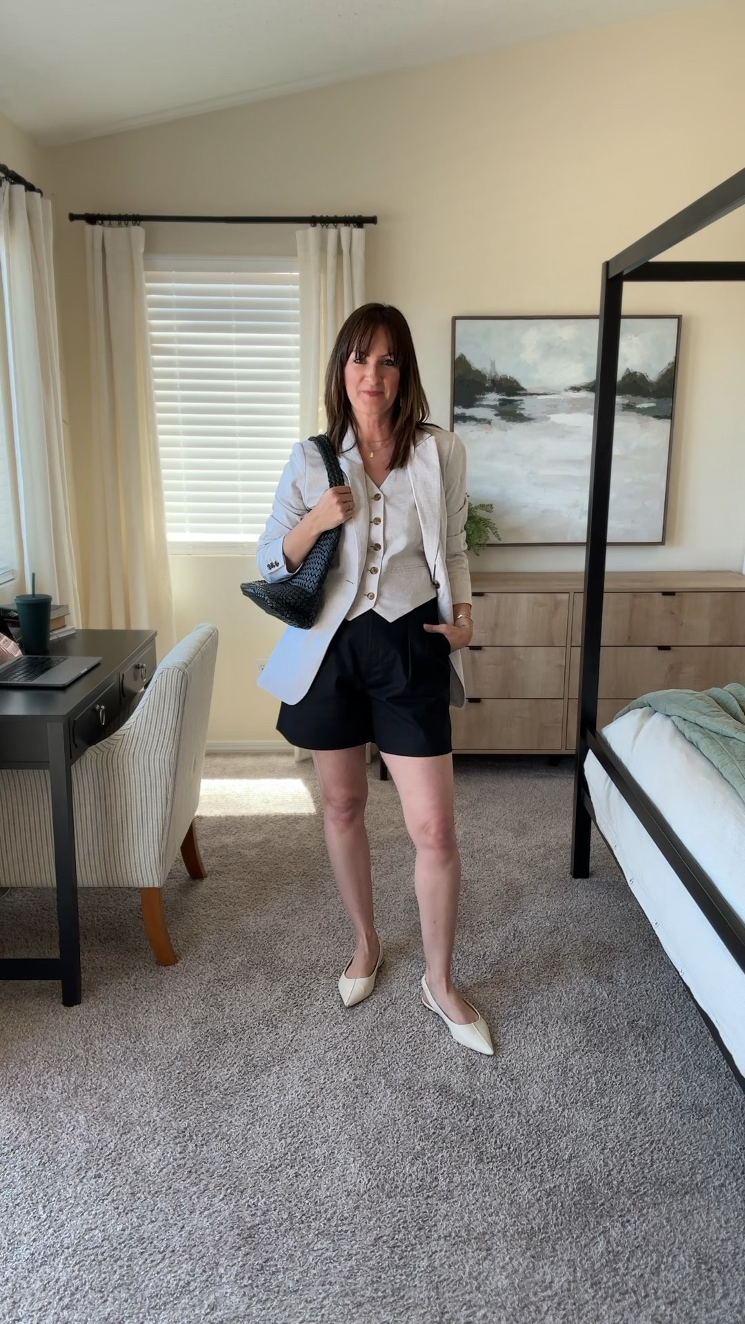 Styling shorts the same way you’d style your favorite pants or jeans is a SIMPLE way to keep feeling like YOU during the warmer weather. This whole look is Banana Republic Factory and is a linen blend that wrinkles less than pure linen  

#LTKSeasonal #LTKVideo #LTKFindsUnder100
