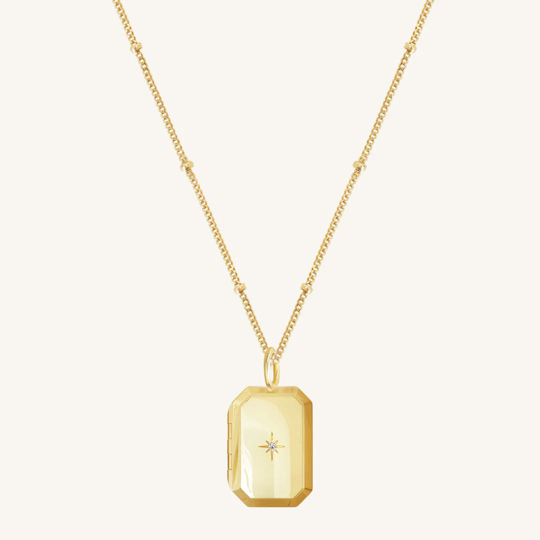 Bevel Photo Locket Necklace | Francesca Jewellery