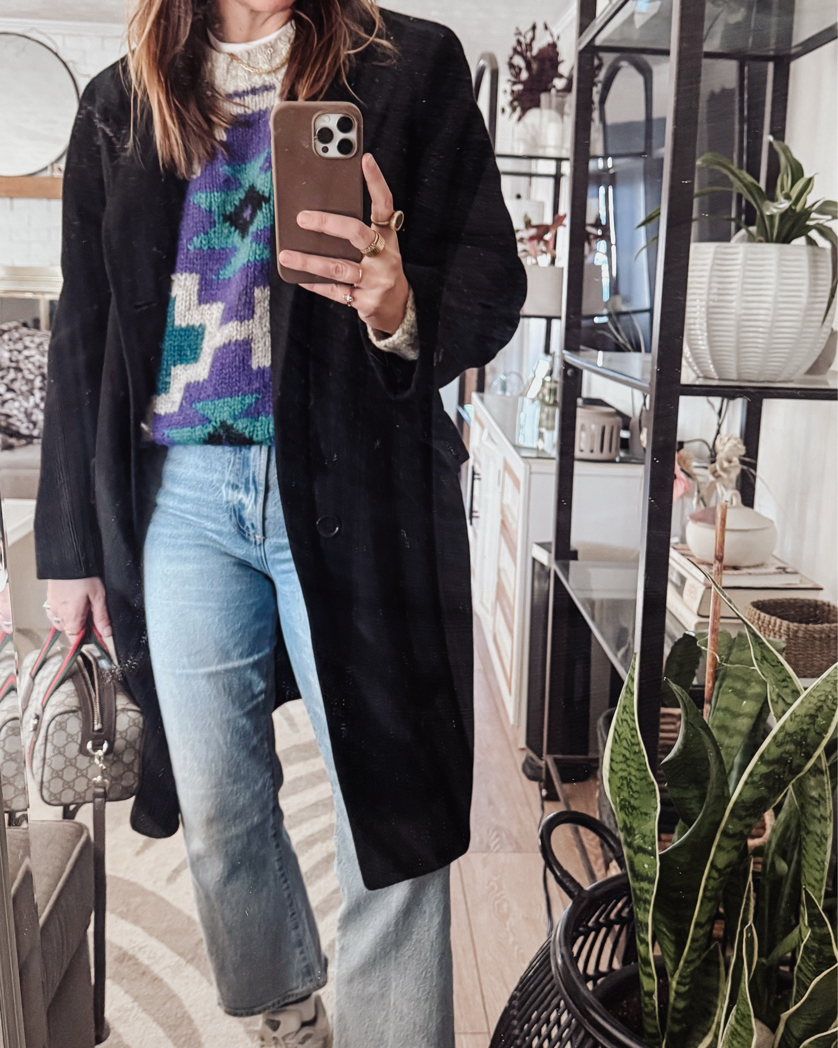 Vintage Icelandic hand knit sweater | vintage cashmere coat | new balance | denim | mom style | over45 | Gucci bag #casualwinteroutfit #thriftdrip

#LTKSeasonal #LTKOver40 #LTKmomlife