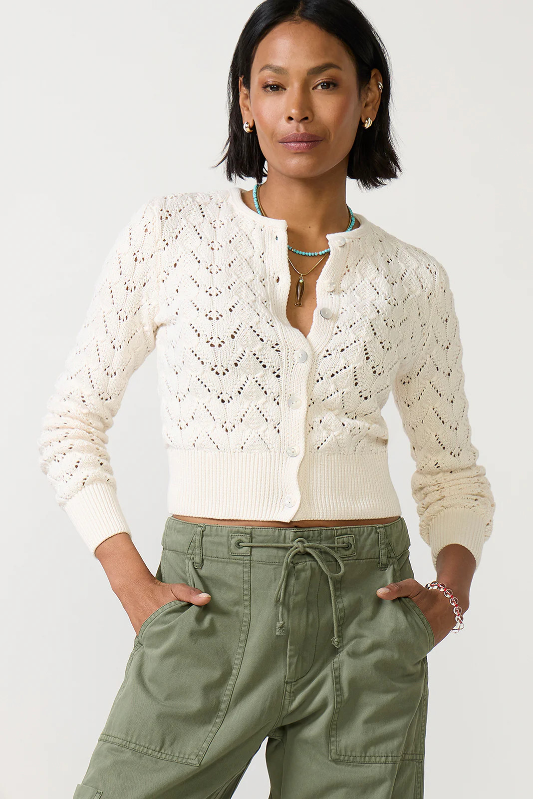 Pretty In Pointelle Cardigan | Evereve