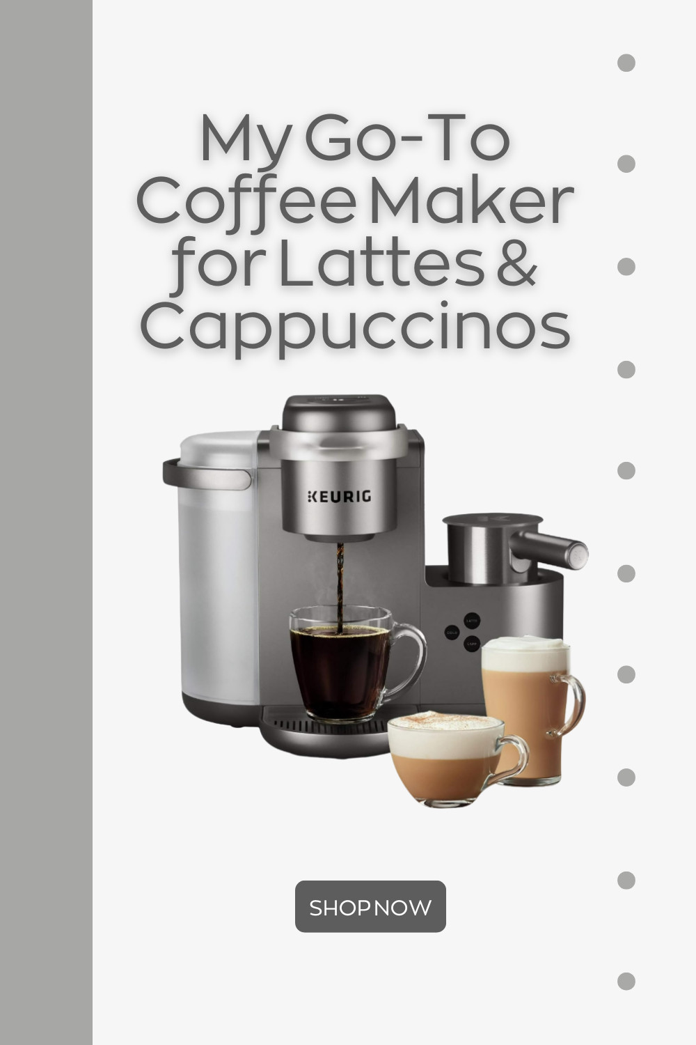 This coffee maker makes it easy to enjoy lattes and cappuccinos at home without extra effort. It’s simple to use, works well for everyday coffee, and feels like a small upgrade to slow mornings or busy days. Keurig K-Cafe Special Edition Single-Serve Programmable Energy Efficient Button Controls K-Cup Pod Coffee, Latte, and Cappuccino Maker.  

 #LTKgrwm #LTKmorningroutine #LTKHome