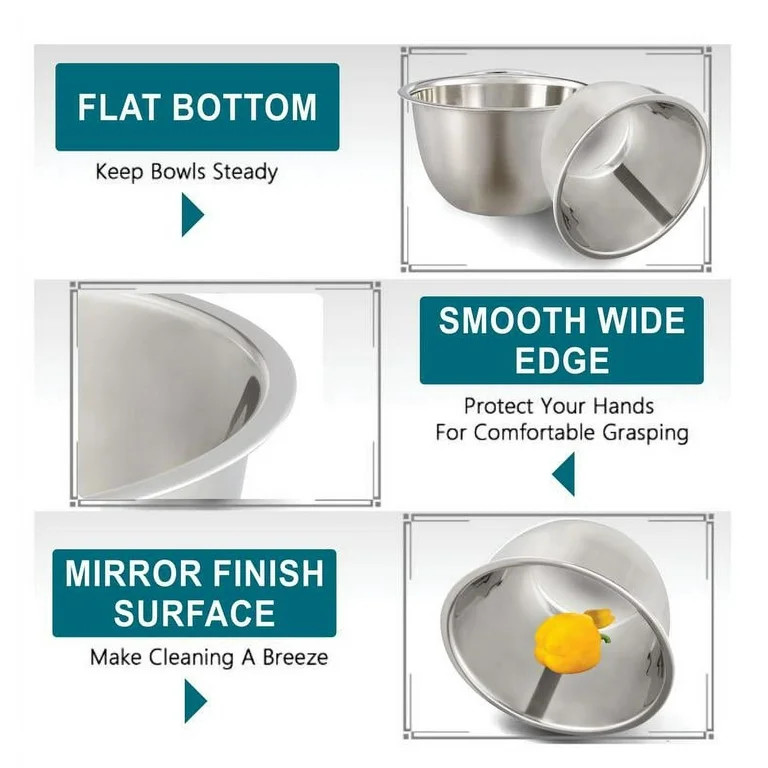 Mainstays SS 8QT Multi-Use Mixing Bowl for Prepping, Serving or Storage | Walmart (US)