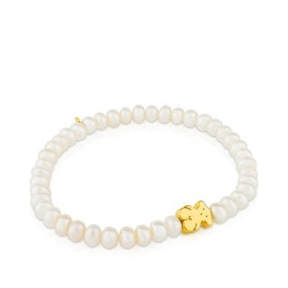 Gold Bracelet with pearls and Bear motif TOUS Sweet Dolls | TOUS USA