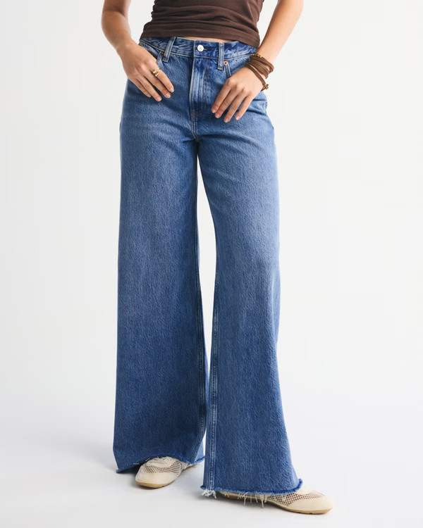 High Rise Wide Leg Jean | Abercrombie & Fitch (US)