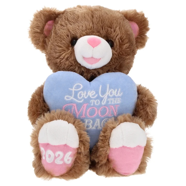 Large Sweetheart To the Moon and Back Teddy Bear Plush, Brown, Mother's Day by Way To Celebrate | Walmart (US)