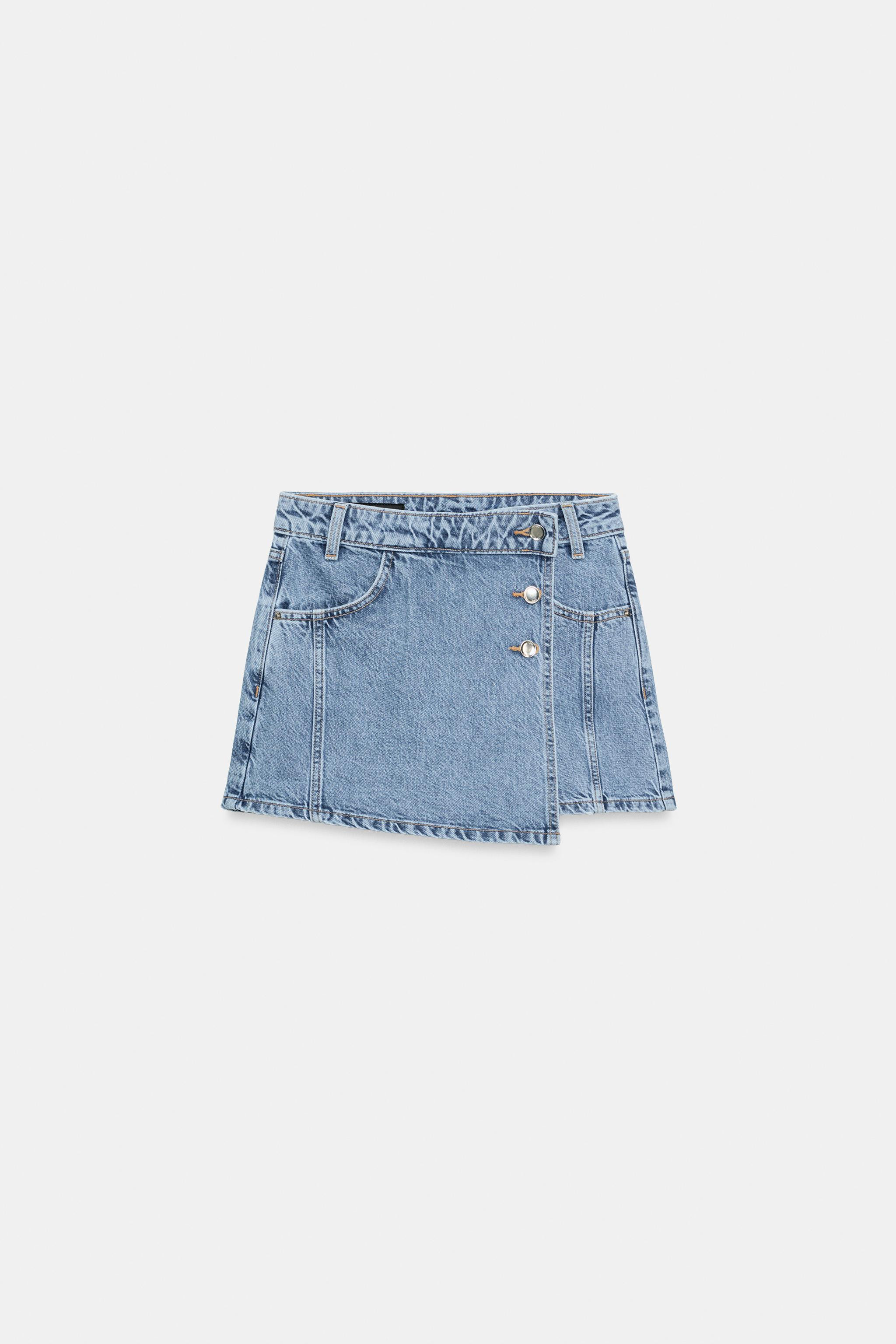 Z1975 WRAP DENIM SKORT | Zara US