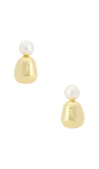Lele Sadoughi Pebble Stud Earrings in Metallic Gold. | Revolve Clothing (Global)