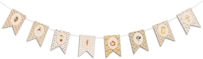 Fruit and Vegetable Banner - Farmers Market Party Garland Decorations,Locally Grown Baby Shower B... | Amazon (US)