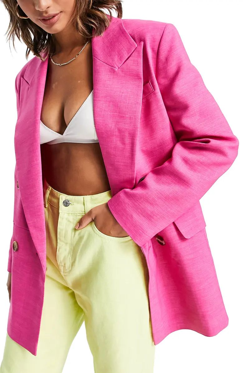 Bold Shoulder Double Breasted Blazer | Nordstrom