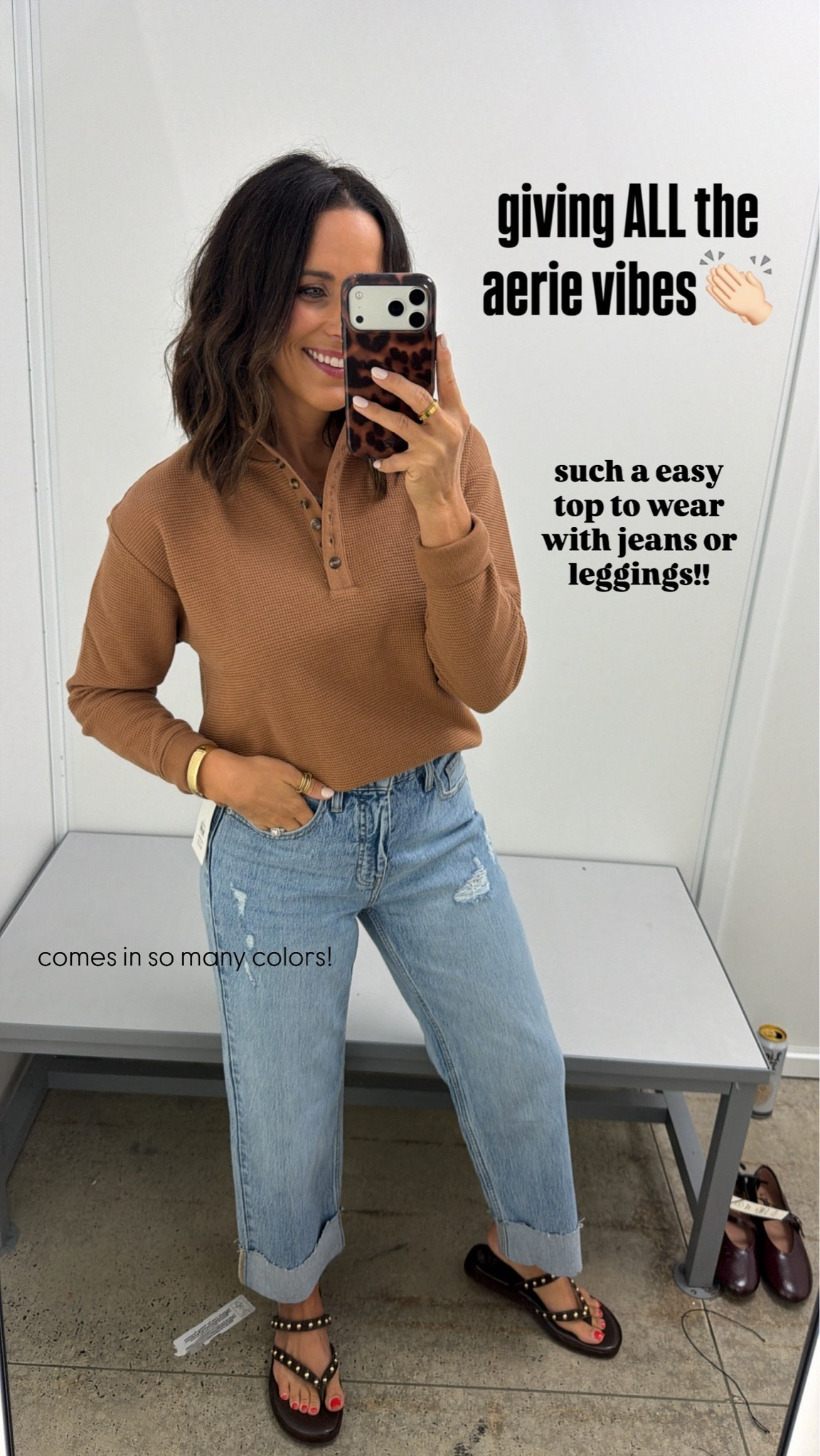 This Walmart top is giving Aerie vibes in the BEST way 👏🏻🤎 so comfy, easy to style, and comes in so many colors! Walmart really nailed this one 🛒✨

#WalmartFinds #WalmartFashion #WalmartStyle #AerieLookForLess #LookForLess #AffordableFashion #WalmartClothes #FallFashion #LTKCreator #LTKStyle