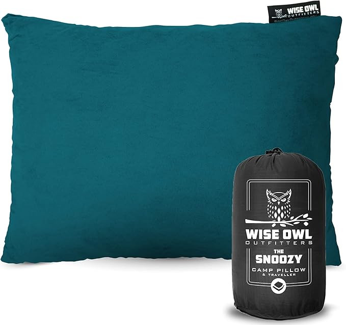 Wise Owl Outfitters Camping Pillow – Memory Foam Travel Pillow for Airplane Sleeping, Hiking, B... | Amazon (US)