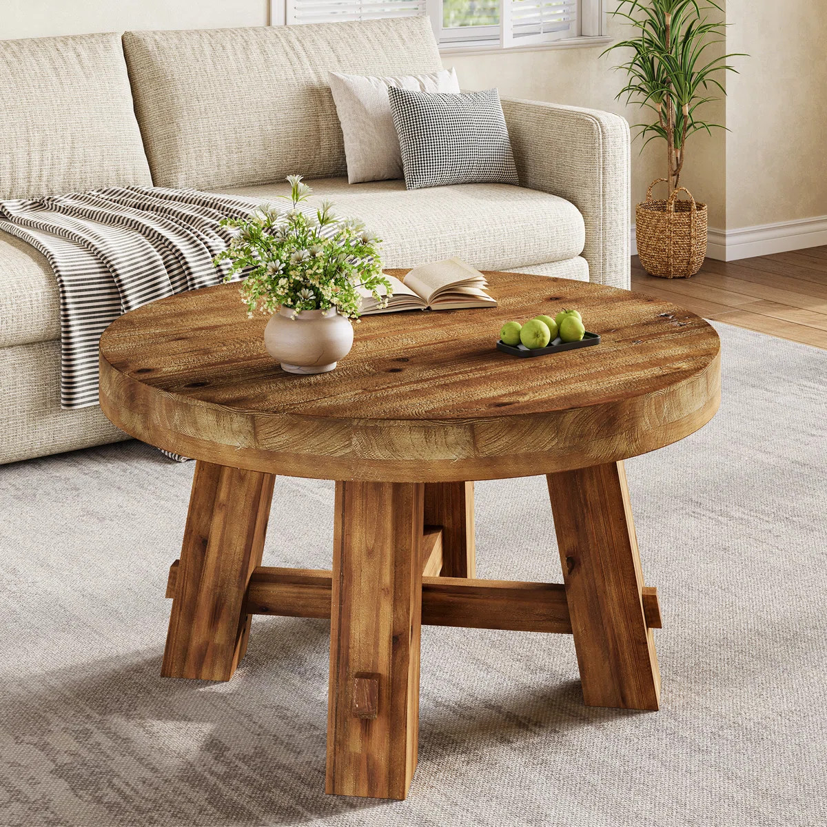 Solid Wood Round Coffee Table | Wayfair North America