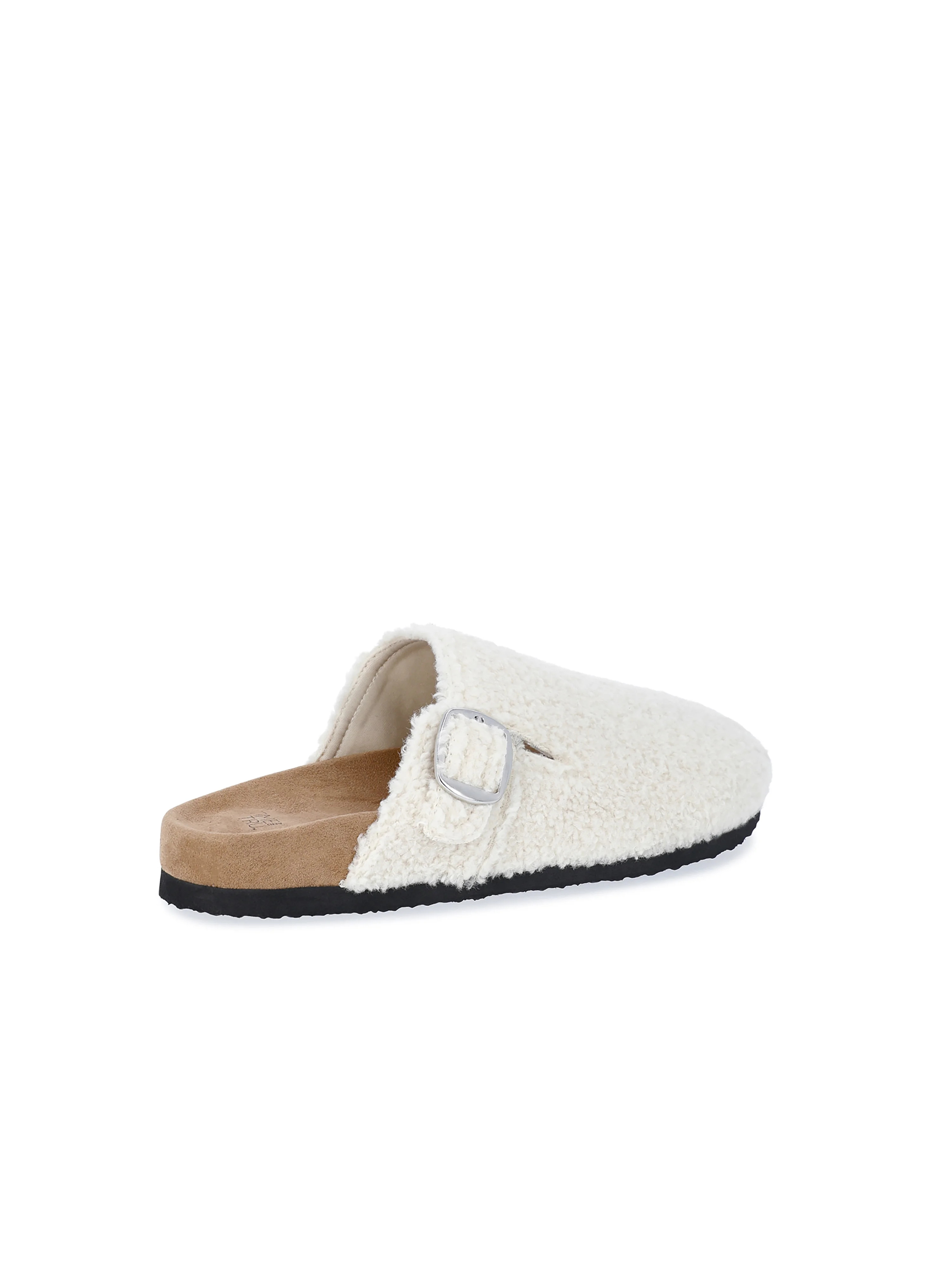 Time and Tru Women's Faux Shearling Buckle Clogs | Walmart (US)