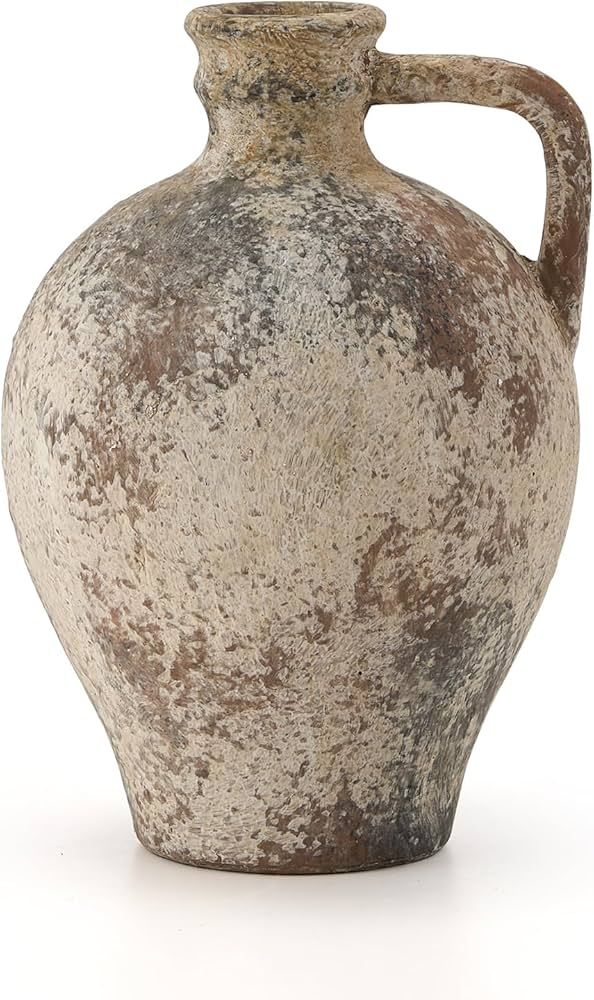 LUKA Ceramic Rustic Farmhouse Vase,8.25 inch Terracotta Vase with Handle,Neutral Clay Pot Vases D... | Amazon (CA)