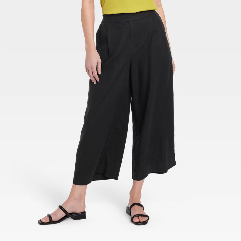 Women's Super High-Rise Wide Leg Linen Culotte Pants - A New Day™ | Target
