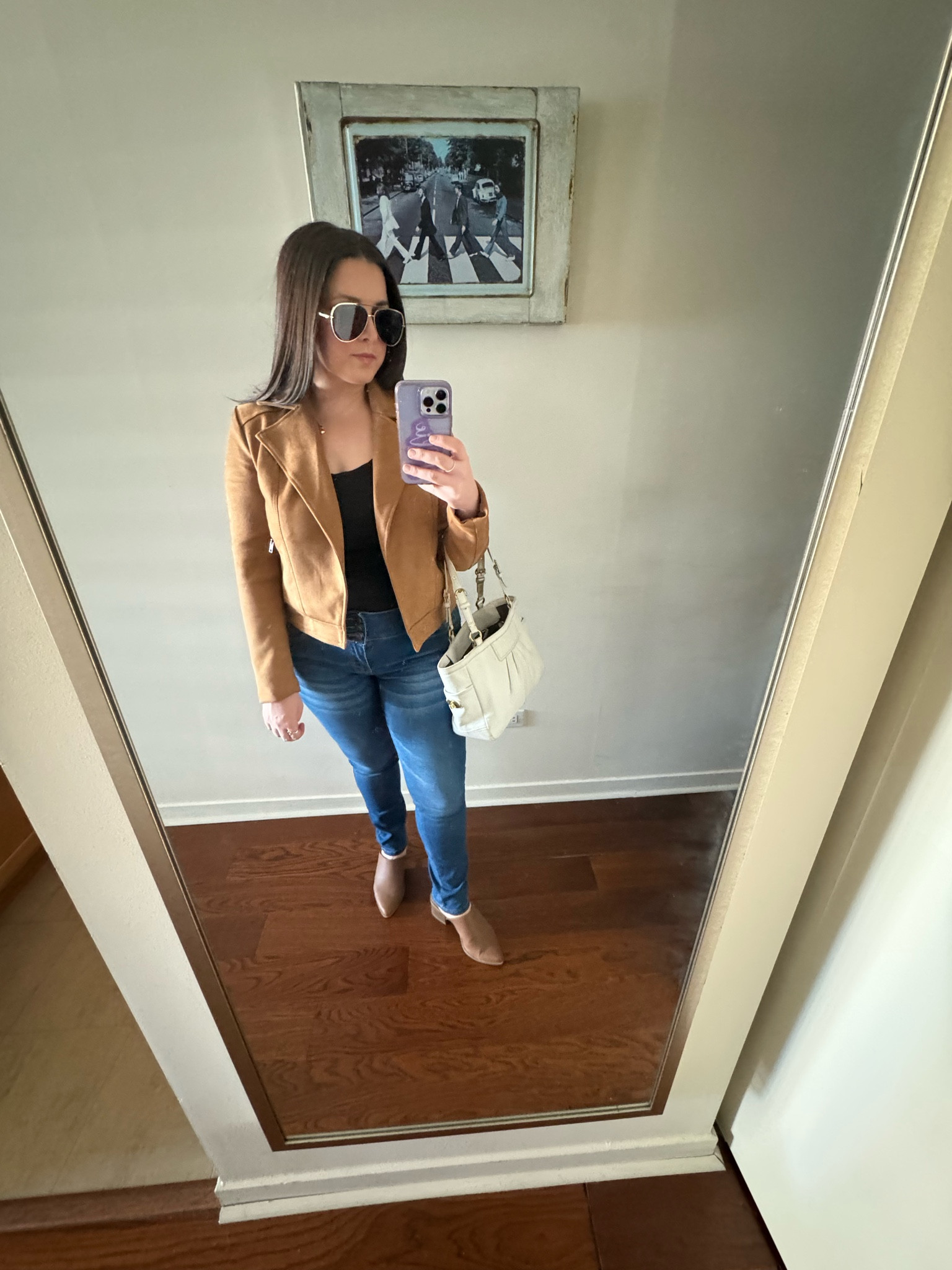 Suede jacket until I don’t need a jackett

#LTKstyletip #LTKfindsunder100 #LTKSeasonal