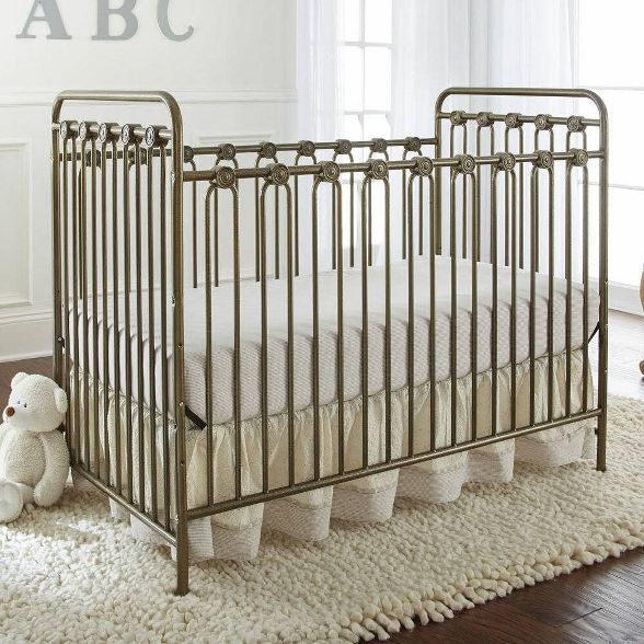 L.A. Baby Napa 3-in-1 Convertible Full Sized Metal Crib - Golden Nugget | Target