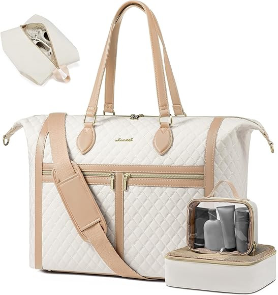 LOVEVOOK Travel Weekender Bags for Women, 4-in-1 Duffle Bag with Shoes Bag, Carry On Overnight Ba... | Amazon (US)