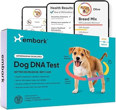 Embark Dog DNA Test Kit | Breed & Genetic Ancestry Discovery | Trait & Health Detection | at-Home... | Amazon (US)