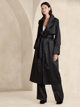 Maja Satin Trench | Banana Republic (US)