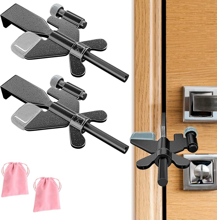 2 Pack Adjustable Portable Door Lock, Hotel Door Locks for Travelers Security, Prevent Unauthoriz... | Amazon (US)