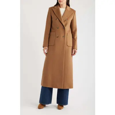 Double Breasted Longline Wool Blend Coat | Nordstrom
