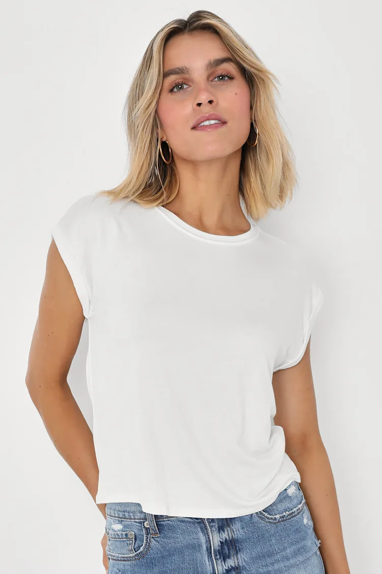 Easy Essential Ivory Short Sleeve Tee | Lulus