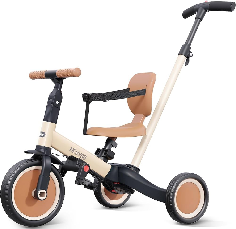 newyoo Toddler Tricycle with Push Handle for 1-3 Year Old, Toddler Bike, Birthday Toy for Boys an... | Amazon (US)