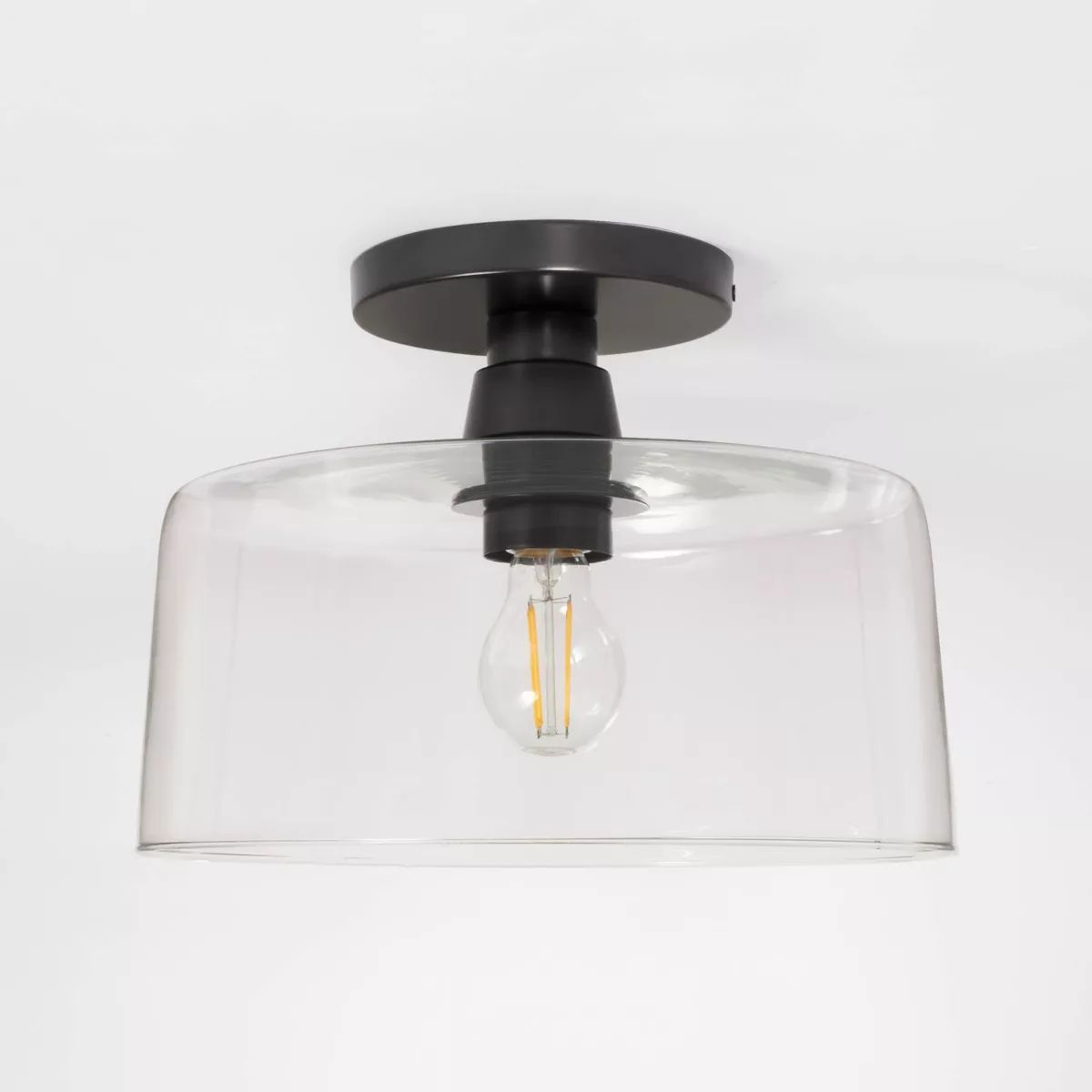 Glass Semi Flushmount Ceiling Light Black - Threshold™ designed with Studio McGee | Target