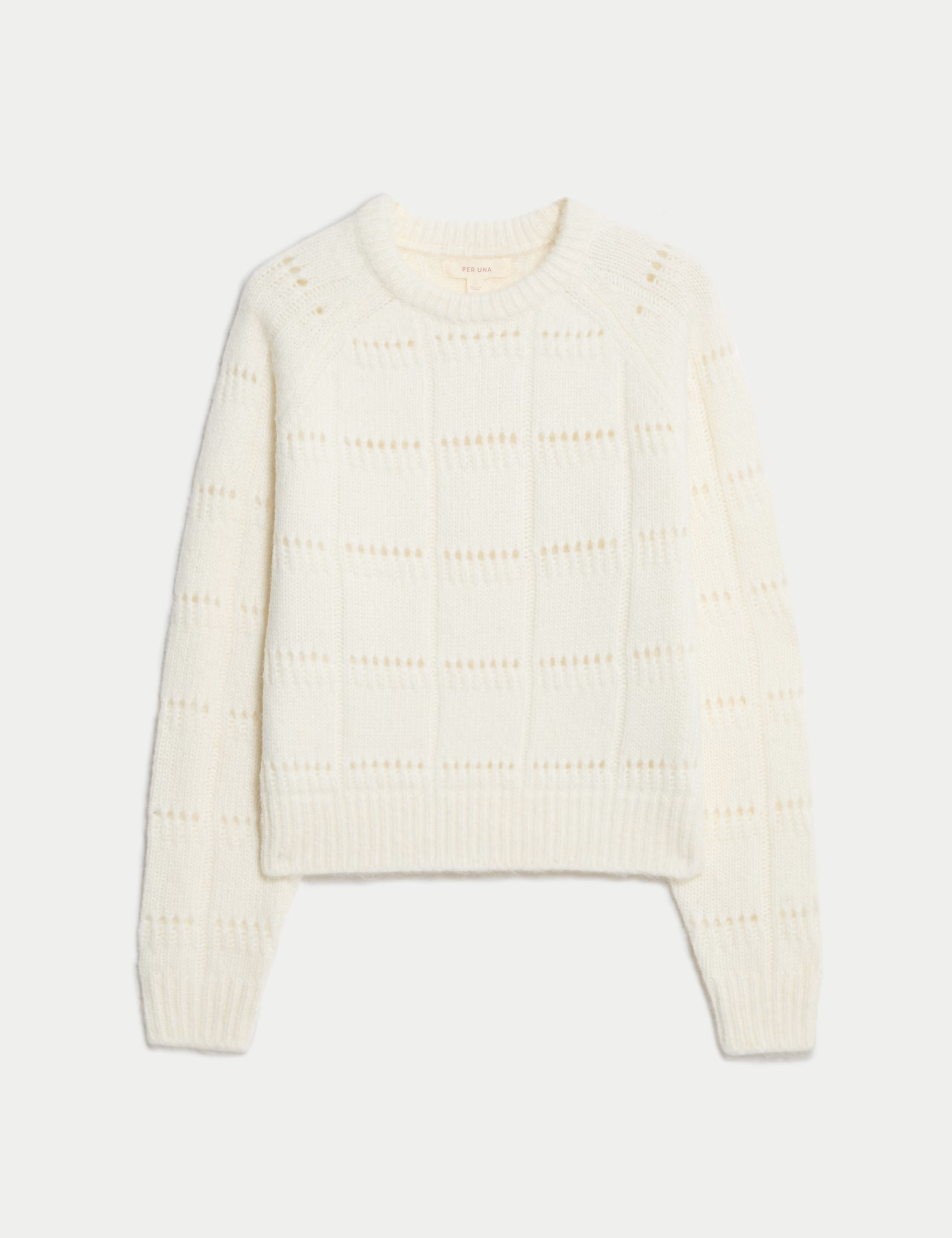 Pointelle Crew Neck Jumper With Alpaca | Marks & Spencer (UK)