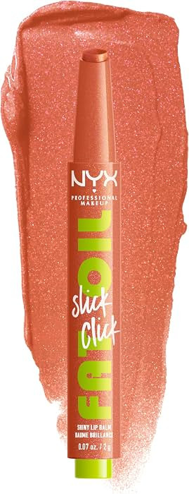 NYX PROFESSIONAL MAKEUP Fat Oil Slick Click, Lightweight, Buildable, Pigmented Vegan Lip Balm - H... | Amazon (US)