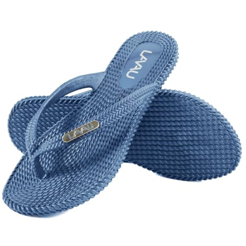 Amazon.com | LAVAU Womens Flip Flops, Comfortable Shower Beach Thong Flip Flops Sandals, Waterpro... | Amazon (US)