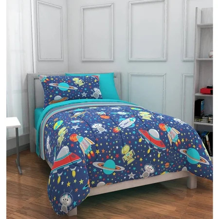 Mainstays Kids Outer Space Bed in Bag Bedding Set | Walmart (US)