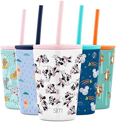 Simple Modern Disney Water Bottle for Kids Reusable Cup with Straw Sippy Lid Insulated Stainless ... | Amazon (US)
