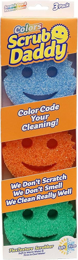 Scrub Daddy Color Sponge - Scratch-Free Multipurpose Dish Sponge Color Variety Pack - BPA Free & ... | Amazon (US)